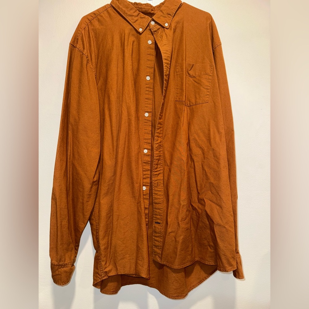 Men’s Rust Orange GAP Buttondown-Size XXXL
